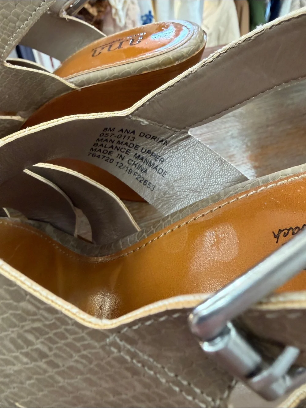 🍀3/$30 a.n.a Tan Crisscross Platform Wedge Sandals